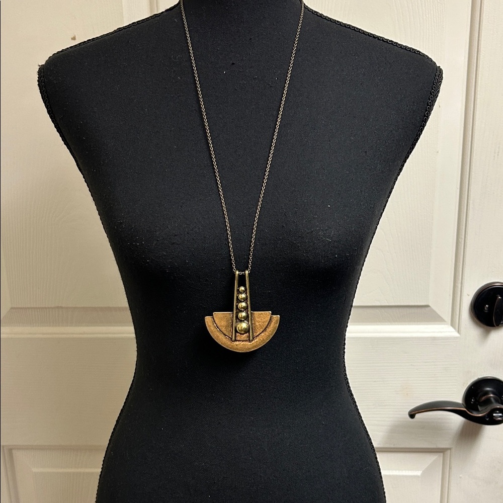 American Eagle Gold Pendant Necklace, 30”, EUC
